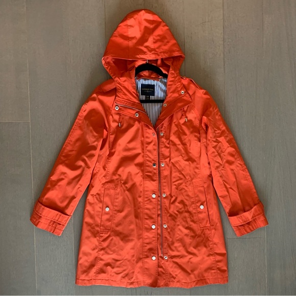 London Fog Orange Rain Jacket - Picture 1 of 15